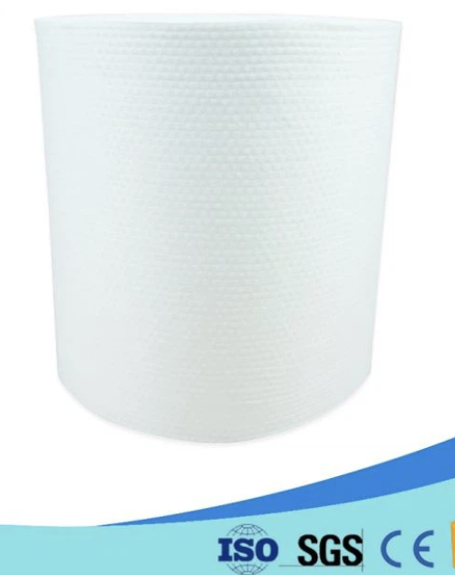 नरम और अल्ट्रा व्हाइट थर्मल बॉन्ड हाइड्रोफिलिक गैर बुना कपड़ा रोल सेनेटरी नैपकिन कच्चा माल
